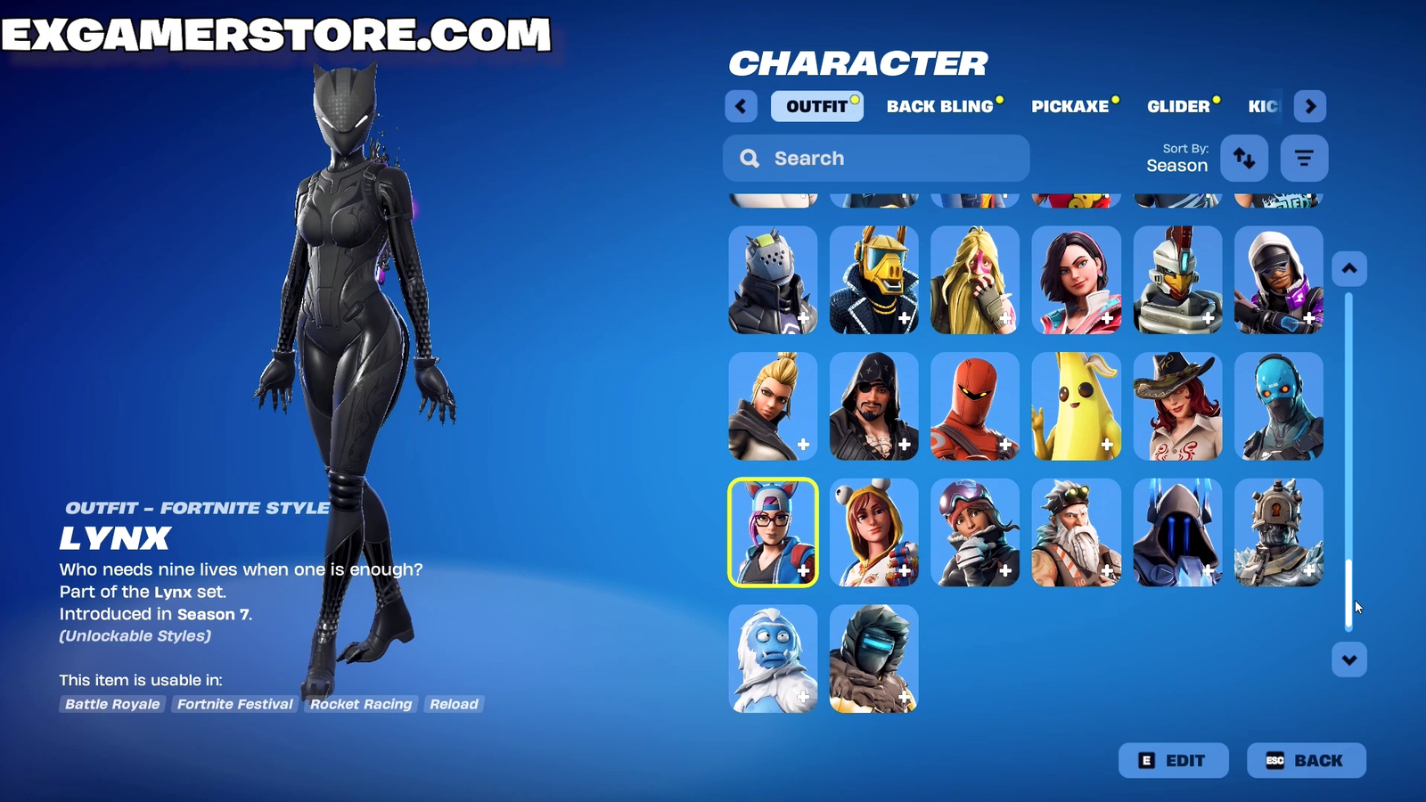 Fortnite OG account with pets